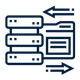 Icono de integración de datos.