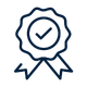 Icono de certificación.